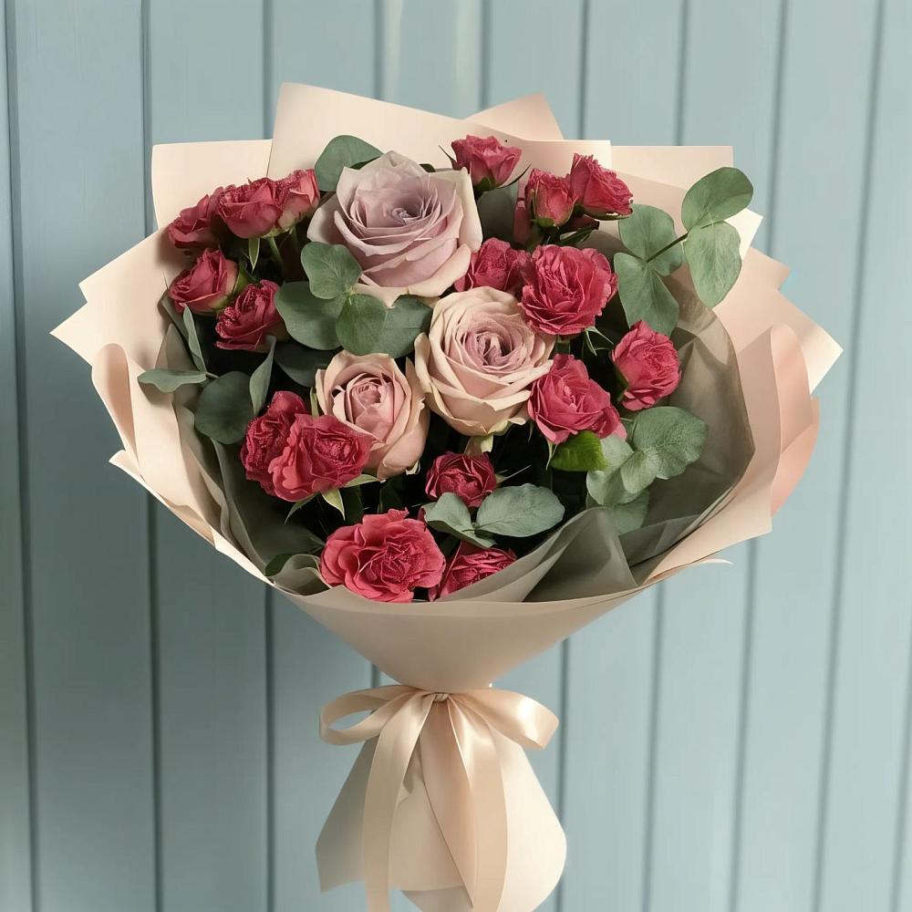 Букет цветов из: Гвоздики и Розы в Паниково