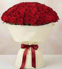 Букет 101 Красная роза Милано в Паниково