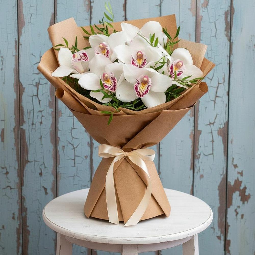 Букет цветов из: Орхидеи и Розы в Паниково
