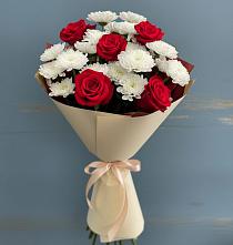 Букет цветов из:  Розы и Хризантемы в Паниково