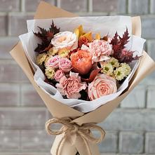 Букет цветов из:  Гвоздики, Хризантемы и Розы в Паниково