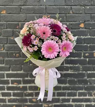Букет цветов из:  Герберы и Хризантемы в Паниково