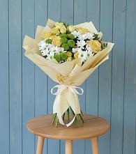 Букет цветов из:  Хризантемы и Розы в Паниково