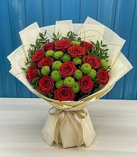 Букет цветов из:  Розы и Хризантемы в Паниково