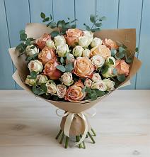 Букет цветов из:  Альстромерии и Розы в Паниково